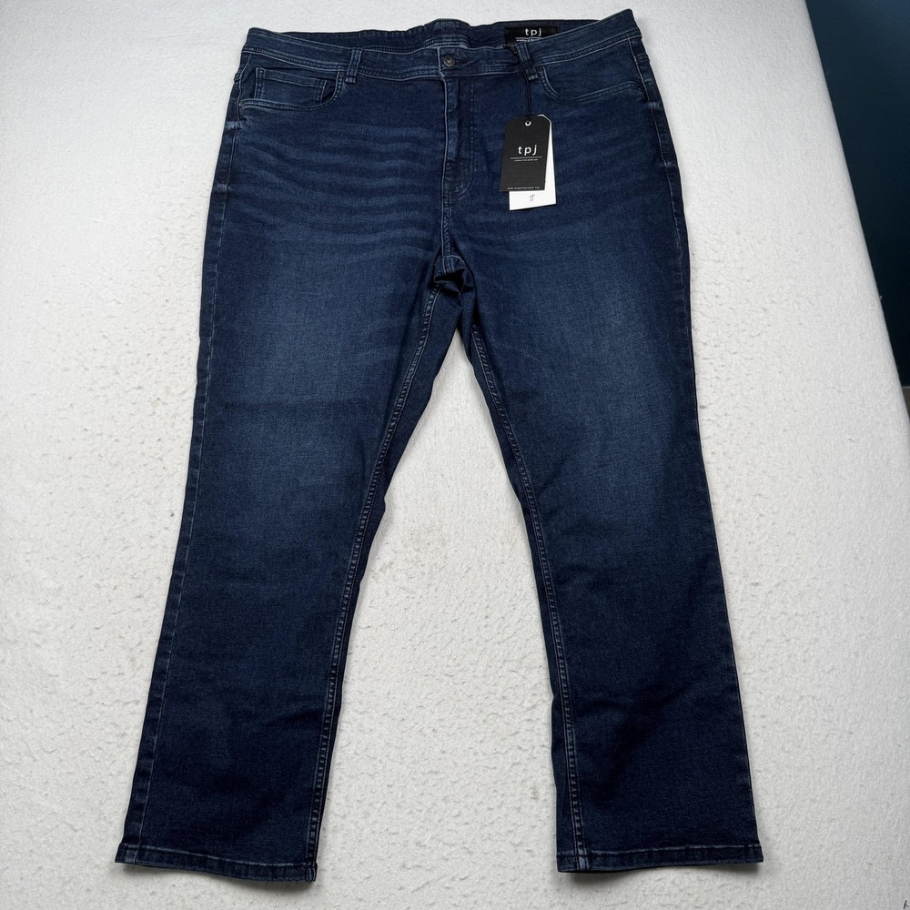 Tpj Jeans Mens 42x30 Dark Wash Blue Athletic Fit Straight Leg Denim Pants